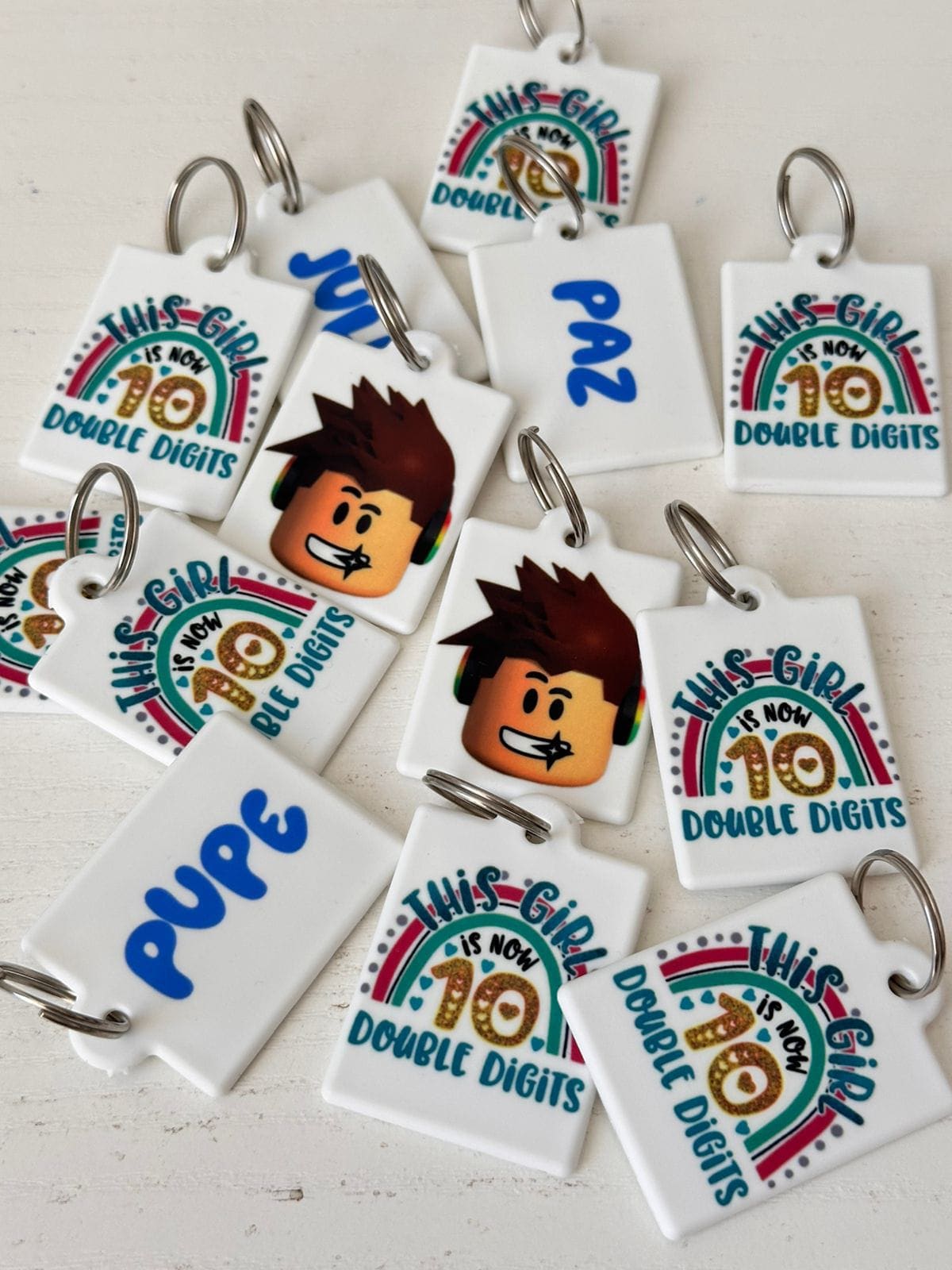 Llaveros personalizados con nombres